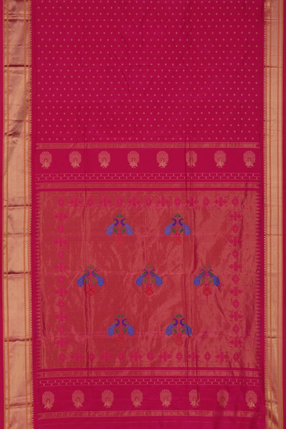 Image of Gadwal Silk Pink Saree